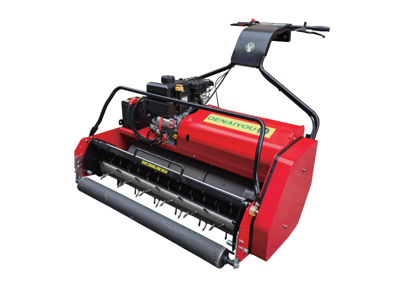 Lawn punching machine